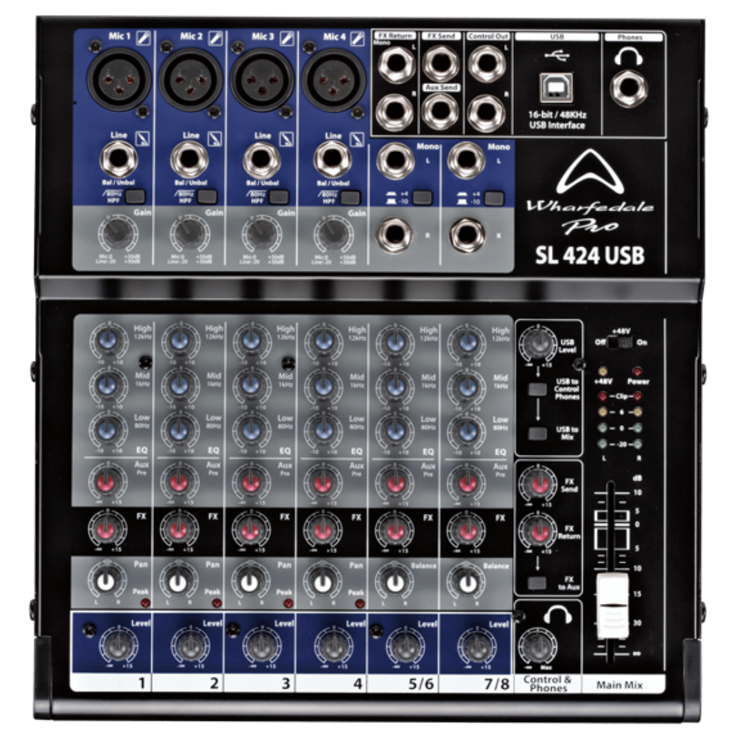 SL424USB Mixing Desk from Wharfedale Pro