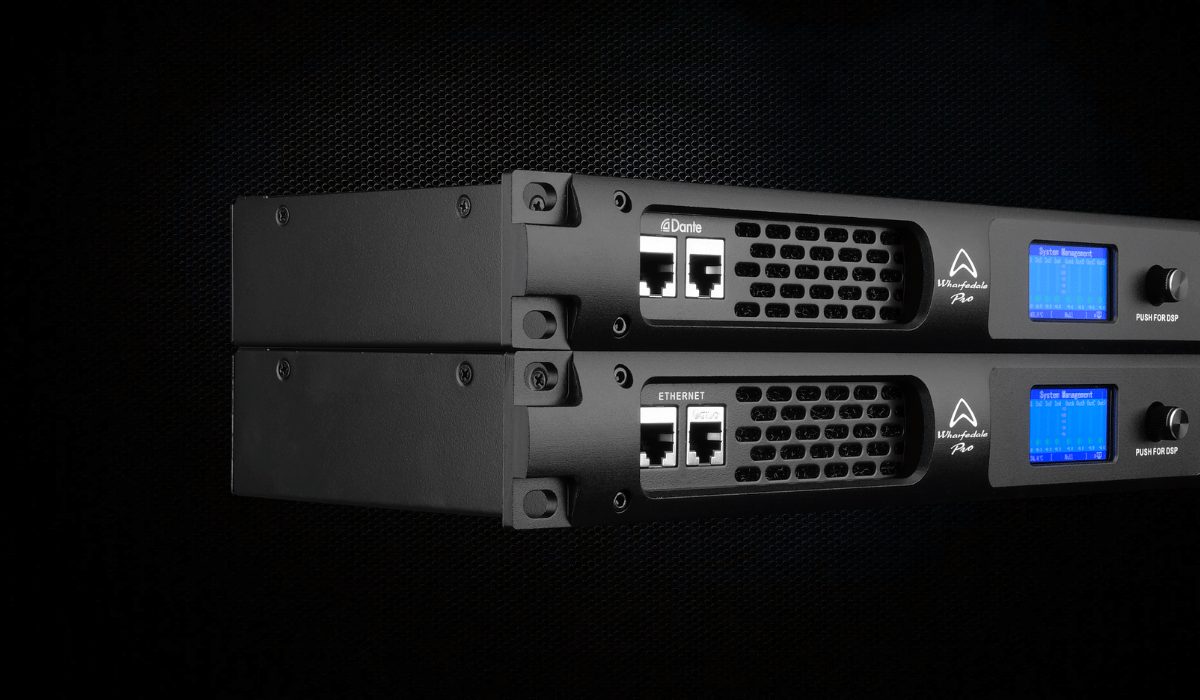 The photo shows the XC Series of system management controllers from Wharfedale Pro.
